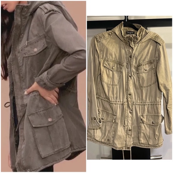 Talula Military Style Trooper Utility Hooded Spring Jacket Size Small - Picture 1 of 3